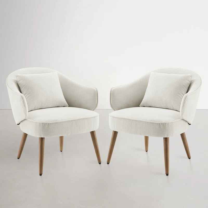 Iskender Upholstered Armchair-Set of 2 thumbnail 2