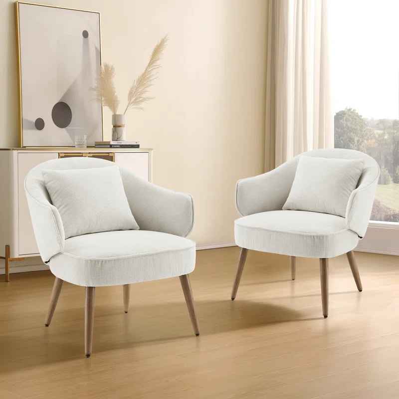 Iskender Upholstered Armchair-Set of 2 thumbnail 3