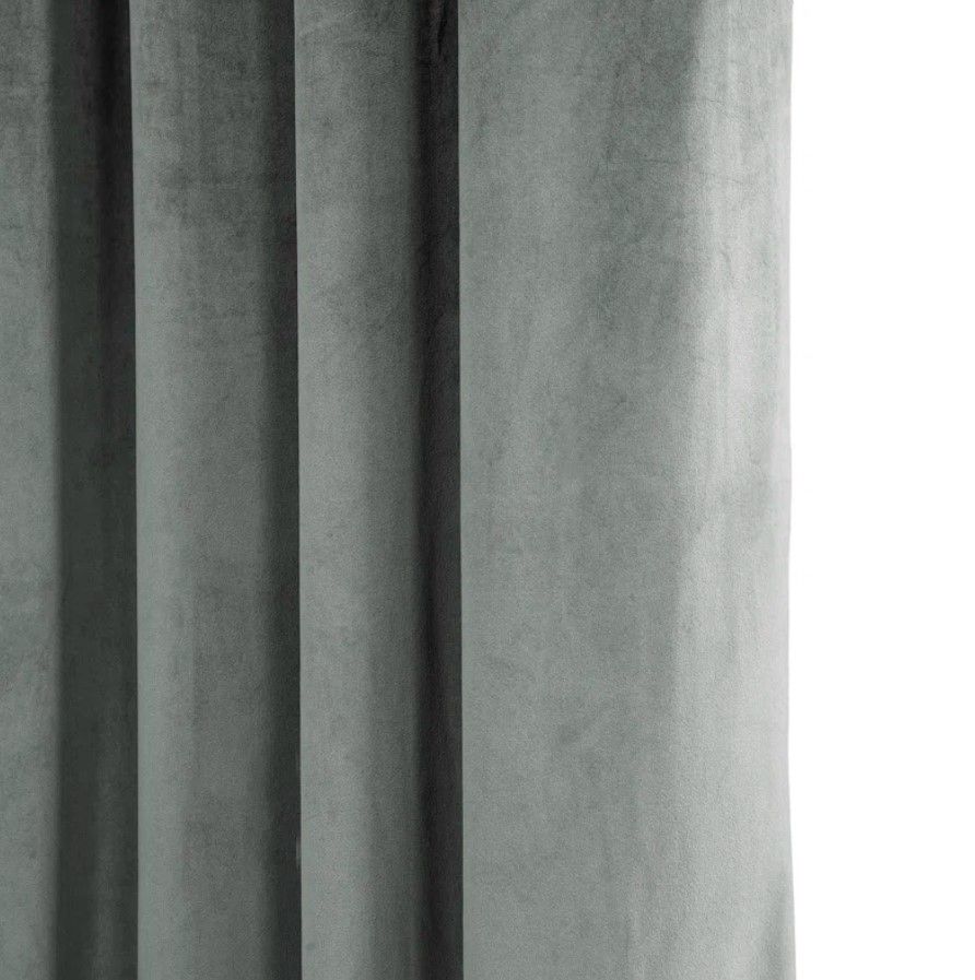 Balone French Pleat Signature Velvet Curtains_Silver Gray thumbnail 3