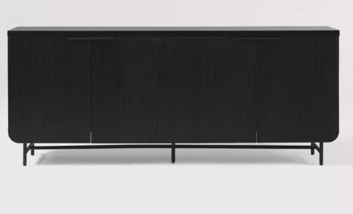 Modern 4 Door Reeded Sideboard thumbnail 2