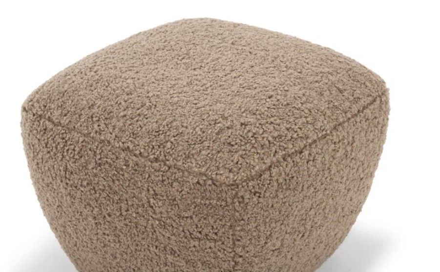 Kora 19.68" Wide Round Pouf Ottoman thumbnail 3