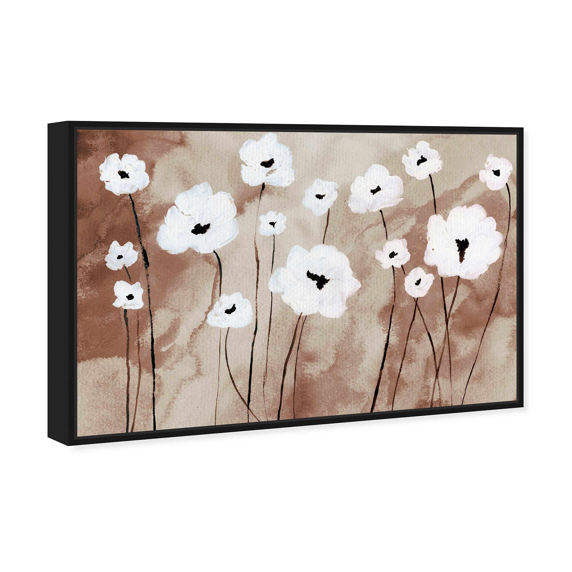Flower Field Landscape Framed Canvas Wall Art thumbnail 3