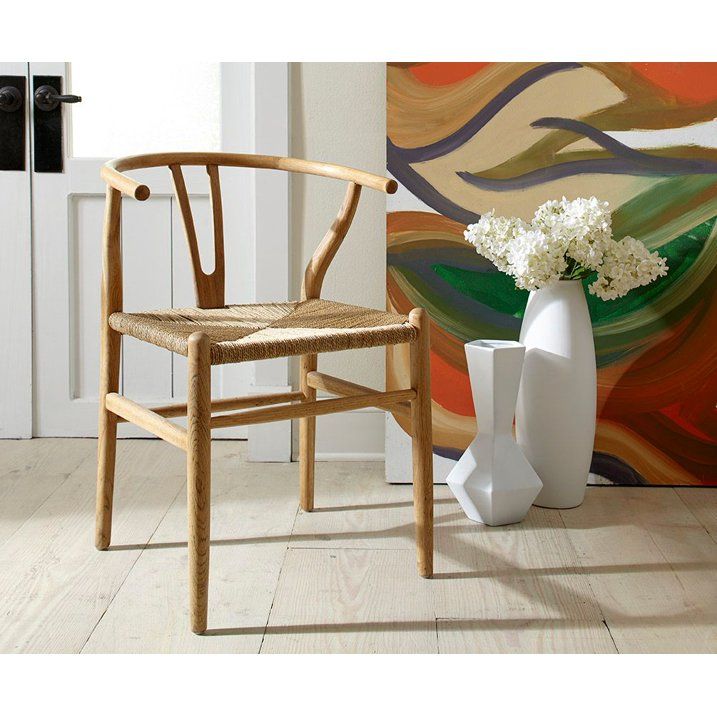 Wishbone Modern Steam Bent Oak Side Dining Chair thumbnail 2