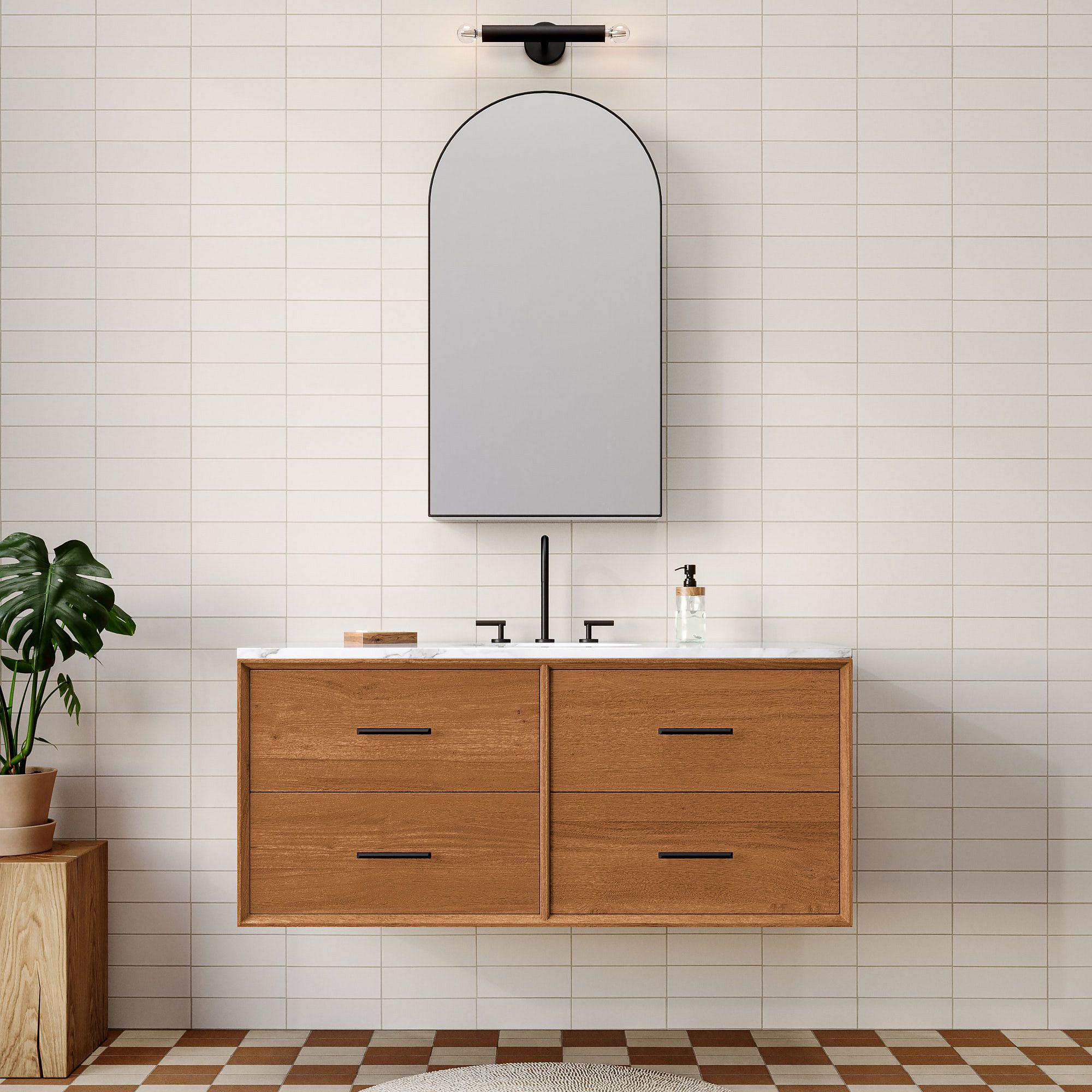 Arched Metal Framed Medicine Cabinet thumbnail 2