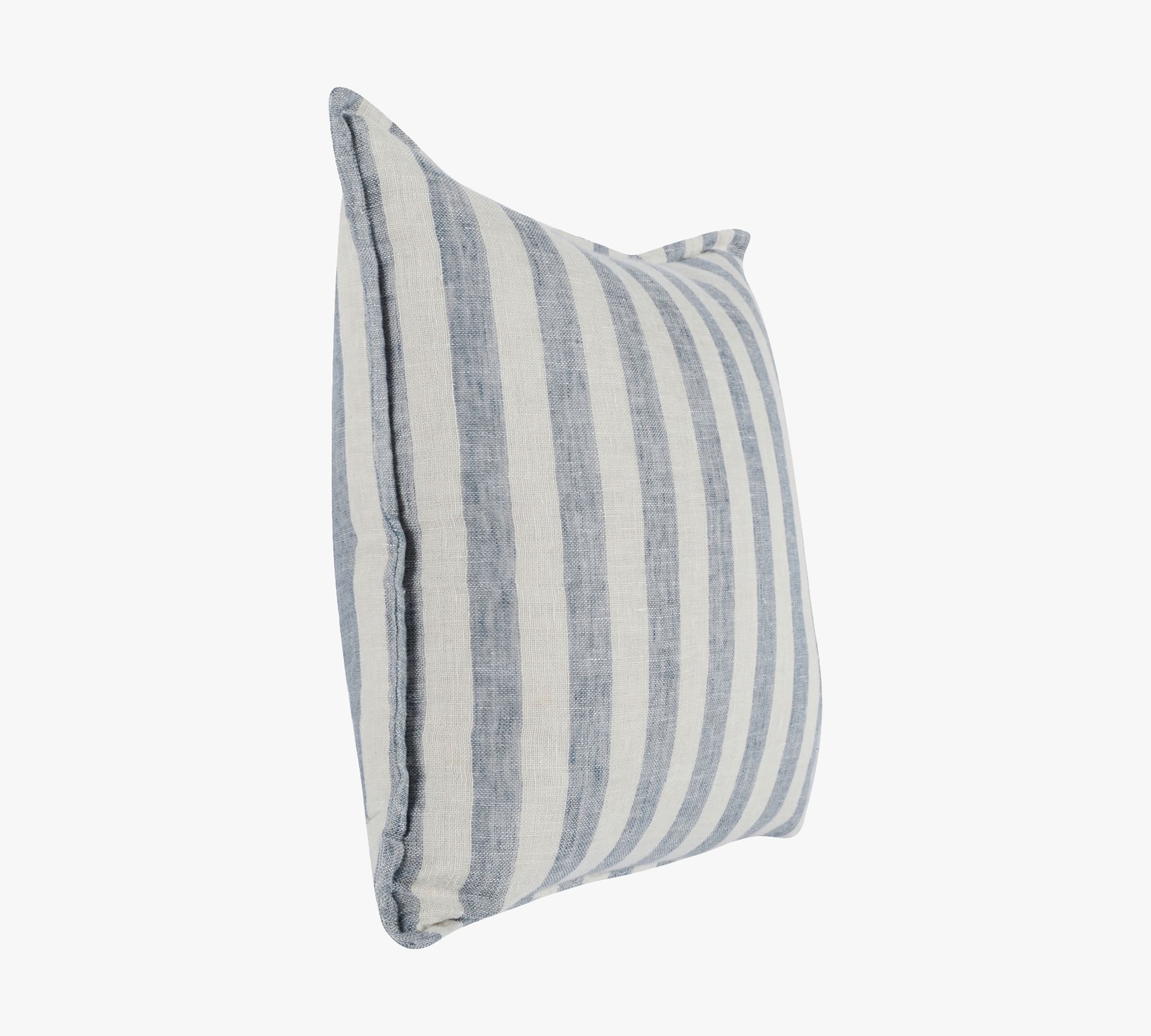 Pb Mp Ramira Stripe Pillow Cover 18X18IN Ivory Blue thumbnail 3