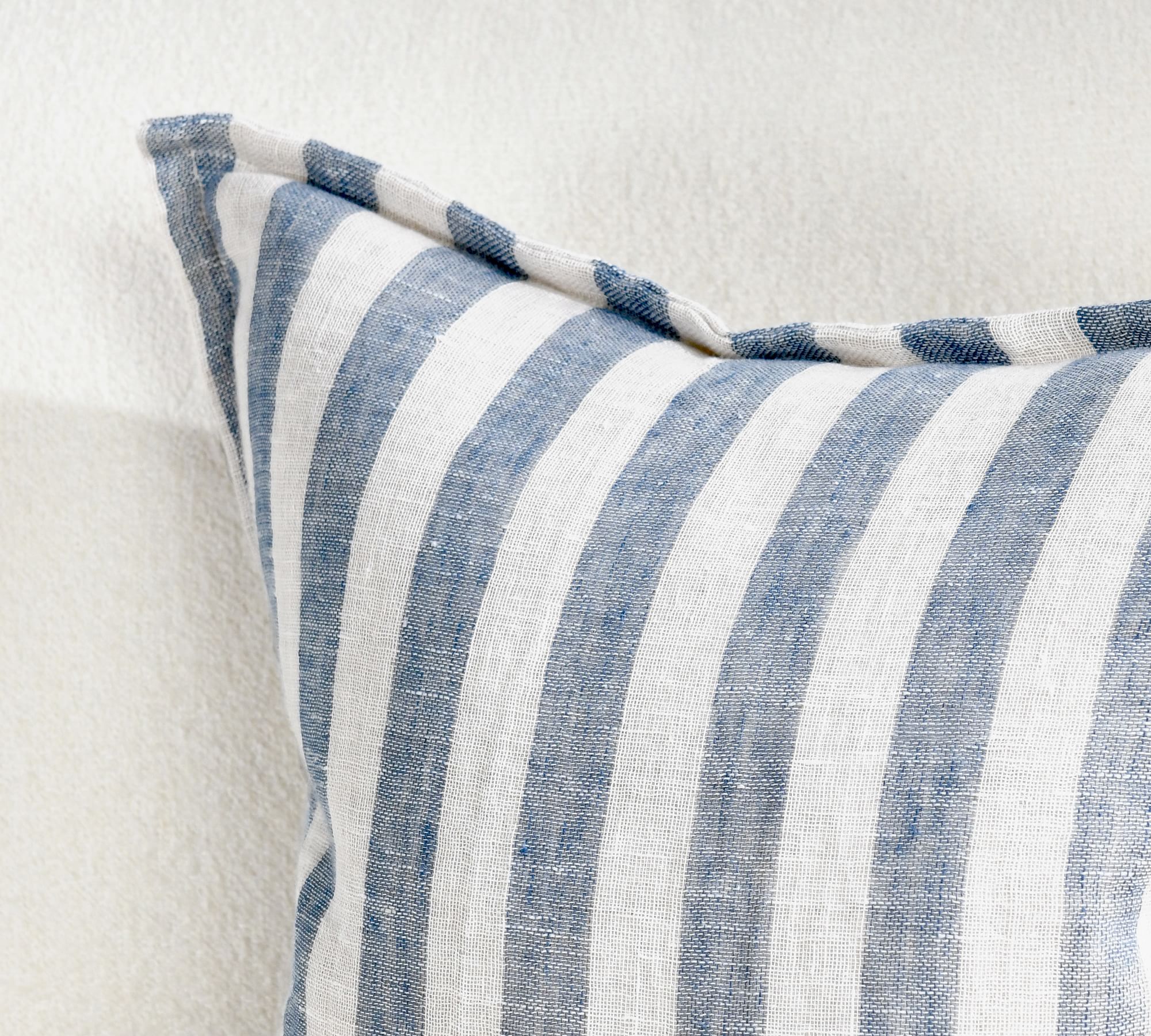 Pb Mp Ramira Stripe Pillow Cover 18X18IN Ivory Blue thumbnail 5