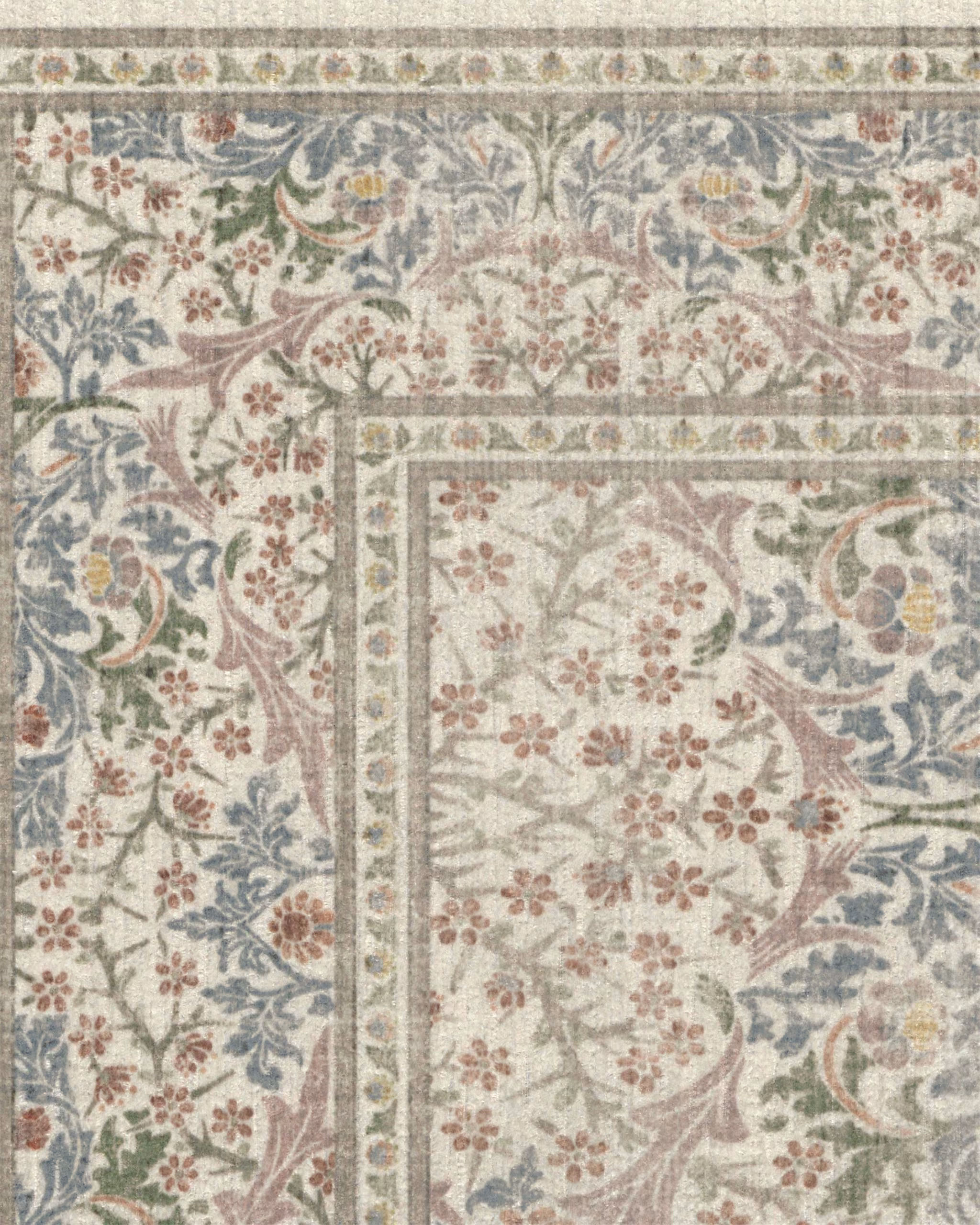 Morris and Co Blackthorn Ivory Rug-6'x9' thumbnail 3