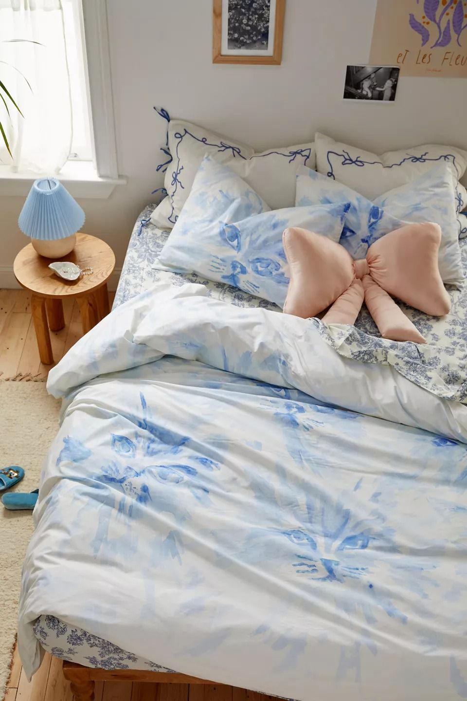 Cat Face Breezy Cotton Percale Duvet Cover thumbnail 2
