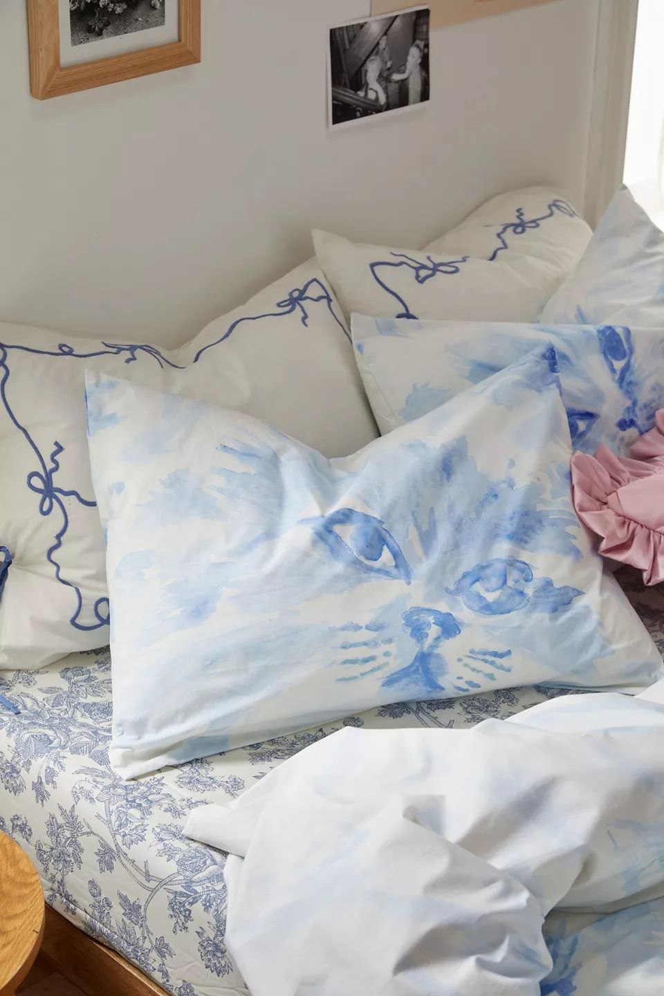 Cat Face Breezy Cotton Percale Sham Set thumbnail 2