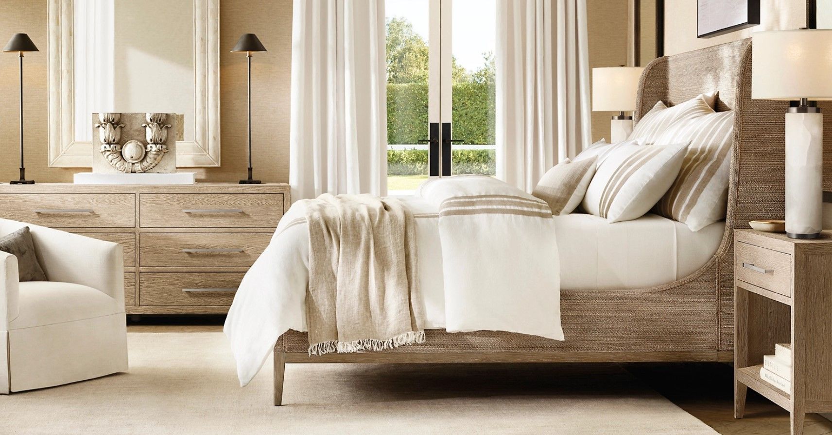 FRENCH CONTEMPORARY OPEN NIGHTSTAND thumbnail 3