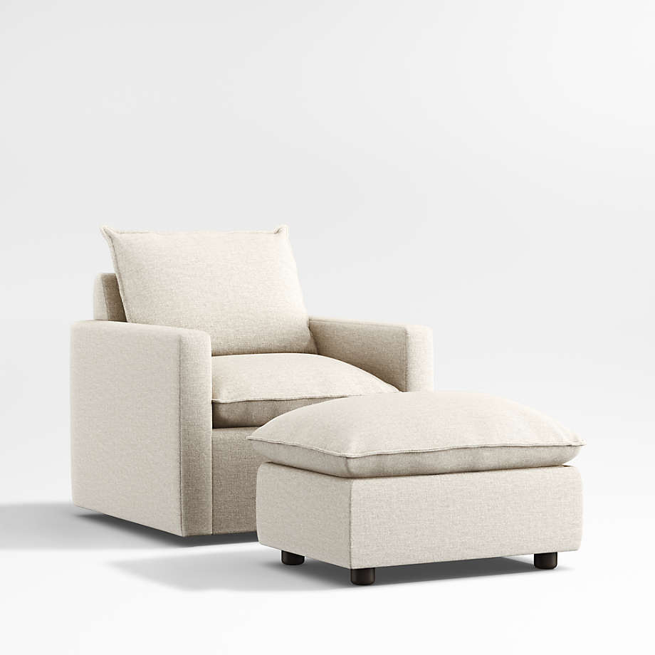 Harbour Natural Flange Nursery Storage Ottoman thumbnail 2