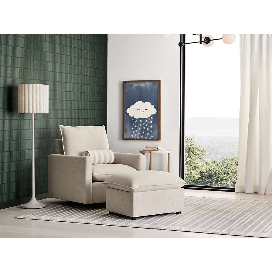 Harbour Natural Flange Nursery Swivel Glider Chair thumbnail 3