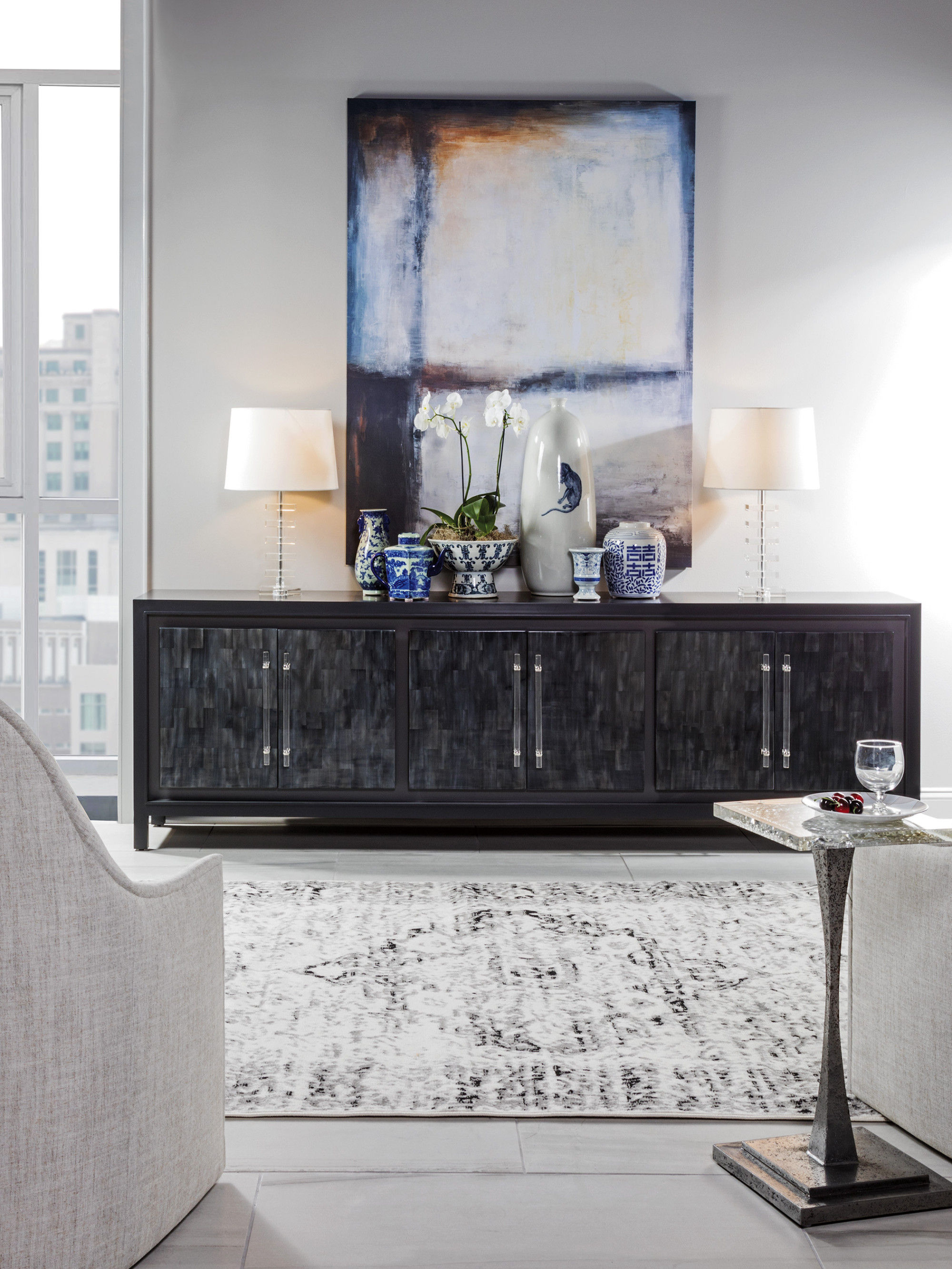 ELATION GRAY LONG MEDIA CONSOLE thumbnail 2