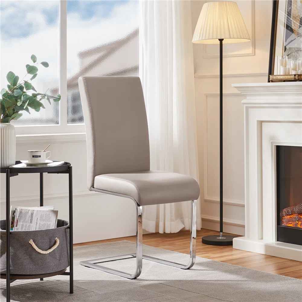Austwell PVC Solid Back Parsons Chair-Set of 2 thumbnail 2