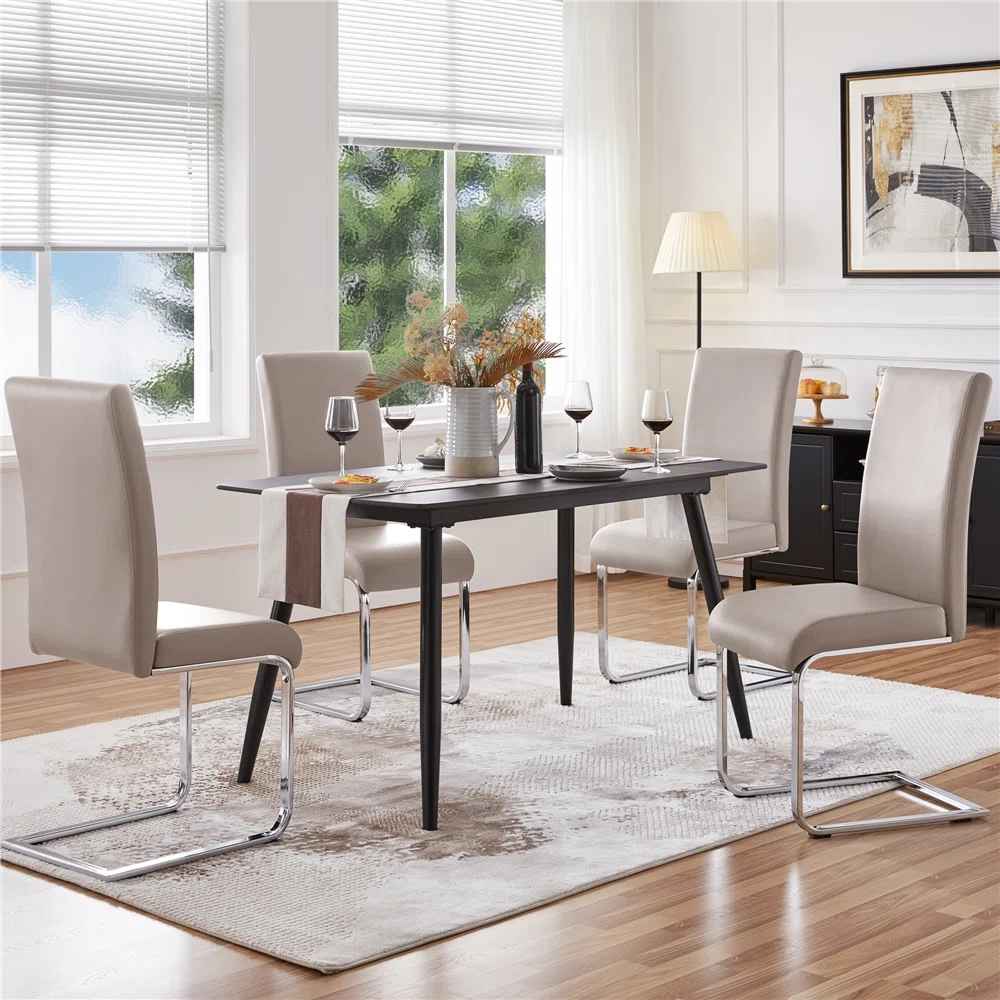 Austwell PVC Solid Back Parsons Chair-Set of 2 thumbnail 4