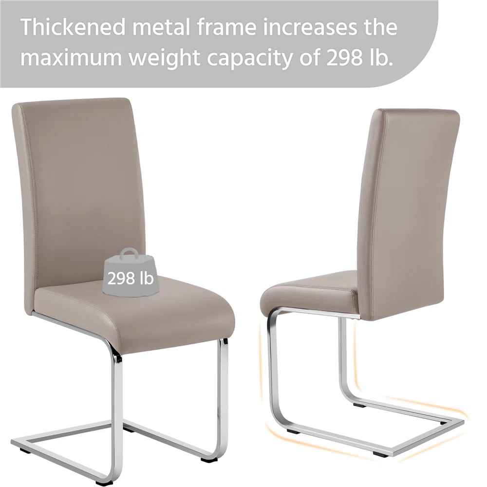 Austwell PVC Solid Back Parsons Chair-Set of 2 thumbnail 6