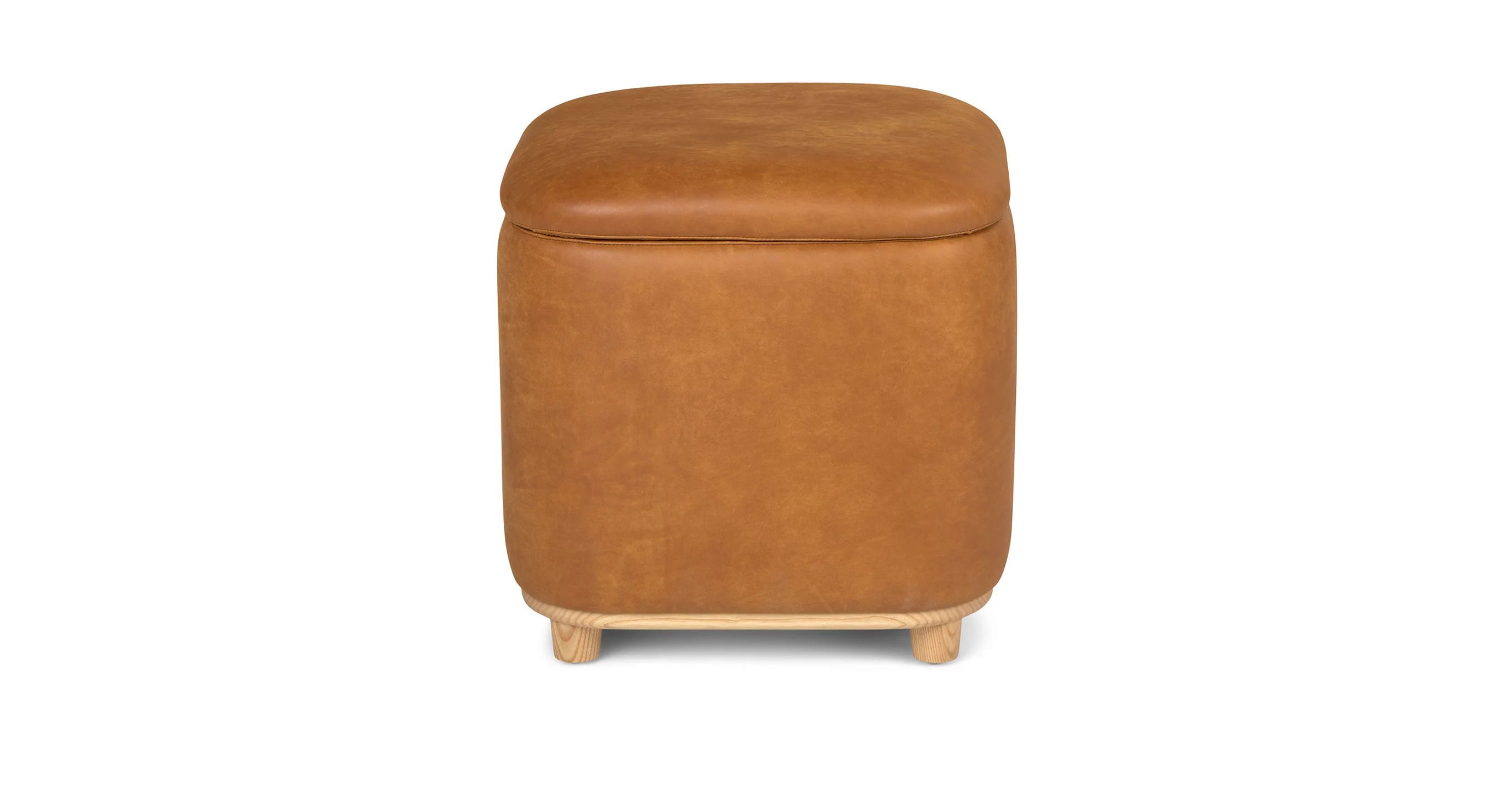 Maribo Rawhide Tan 19 Storage Ottoman thumbnail 3