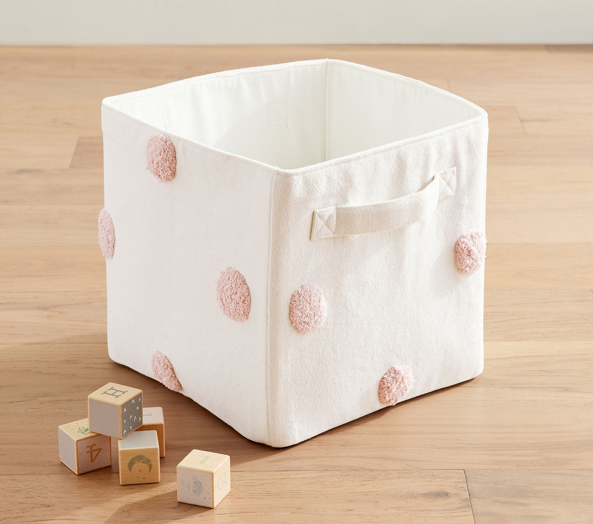 Embroidered Dot Storage Bin thumbnail 2