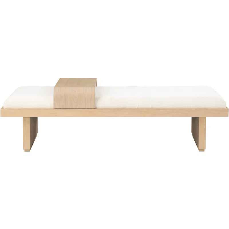 Bryaunna Chenille Fabric Upholstered Bench thumbnail 3