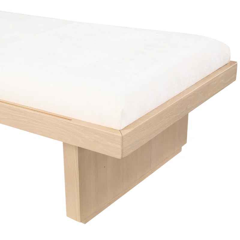 Bryaunna Chenille Fabric Upholstered Bench thumbnail 7