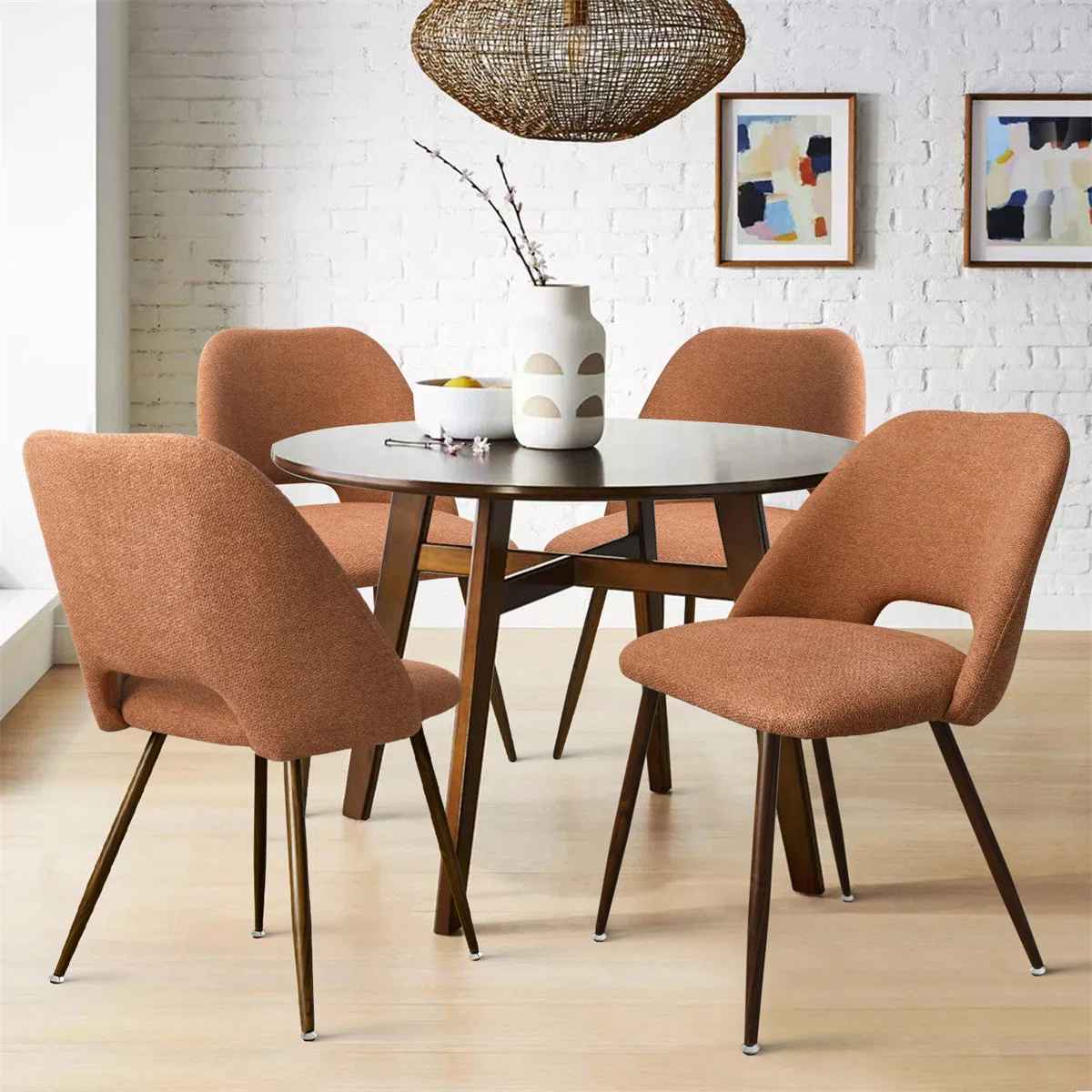 Aunnika Polyester Blend Solid Back Side Chair-Set of 4 thumbnail 2