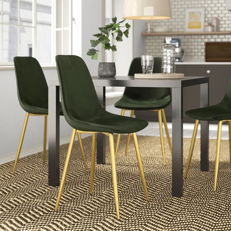 Heffron Velvet Solid Back Side Chair thumbnail 2