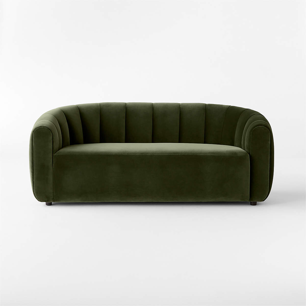FITZ 72.5" CHANNELED GREEN VELVET LOVESEAT thumbnail 3