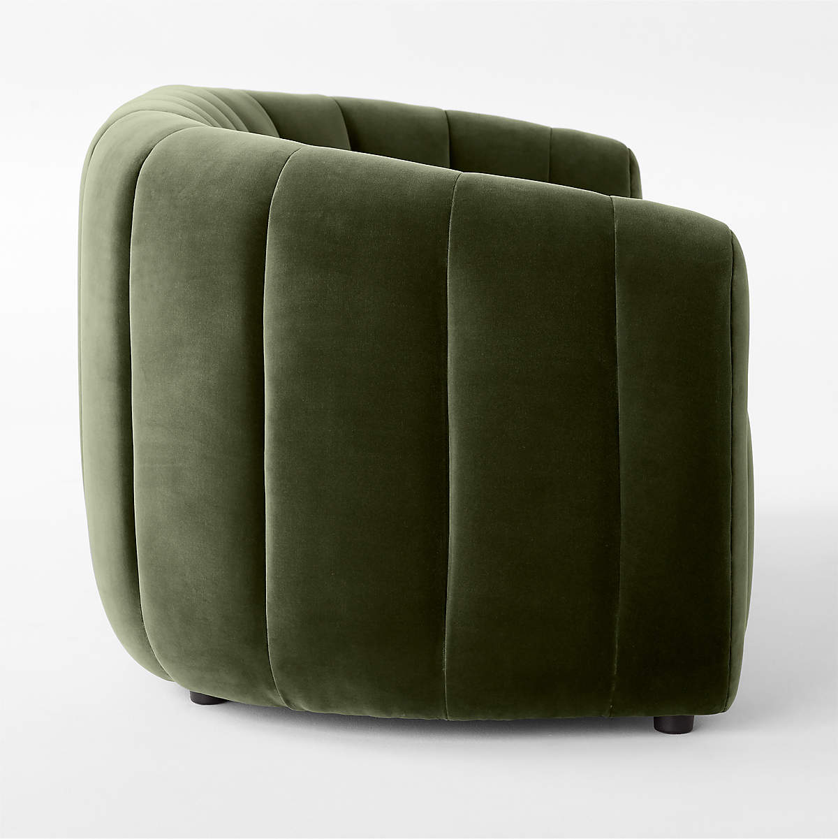 FITZ 72.5" CHANNELED GREEN VELVET LOVESEAT thumbnail 4