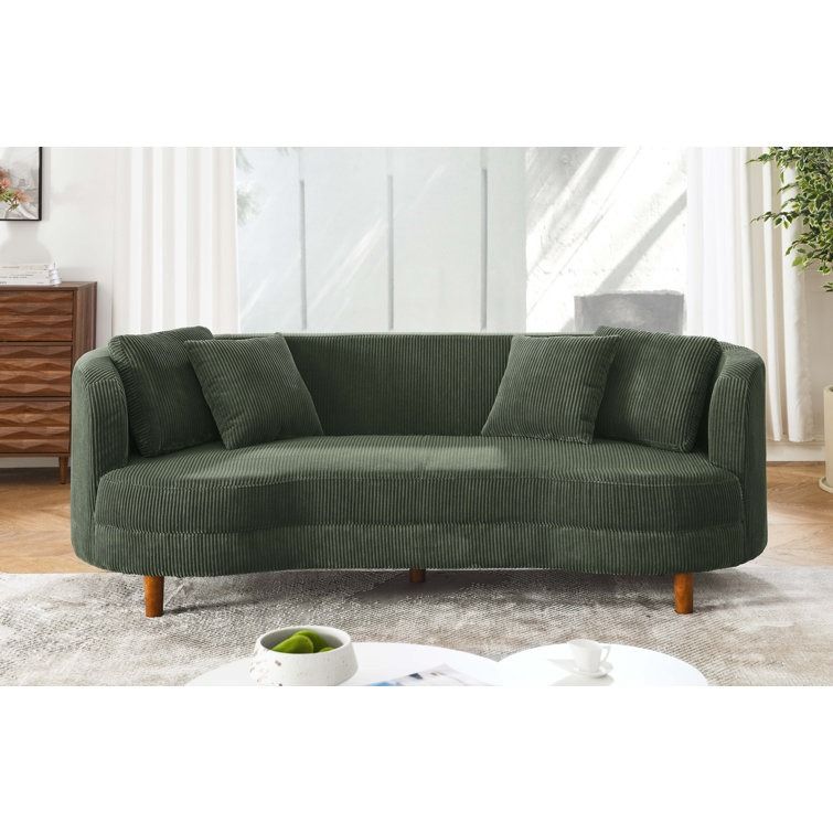 Lutanda 90'' Corduroy Sofa thumbnail 2