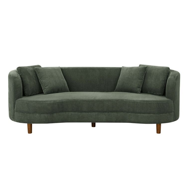 Lutanda 90'' Corduroy Sofa thumbnail 3