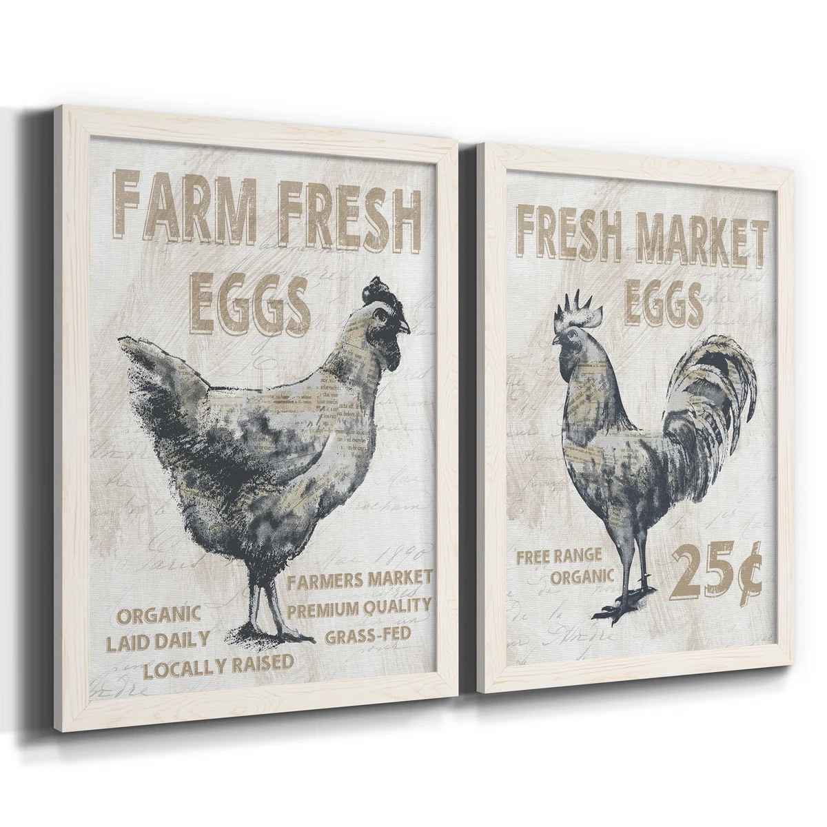 Farm Fresh Chicken Framed 2 Pieces Print-Set of 2-37.5"x55" thumbnail 2