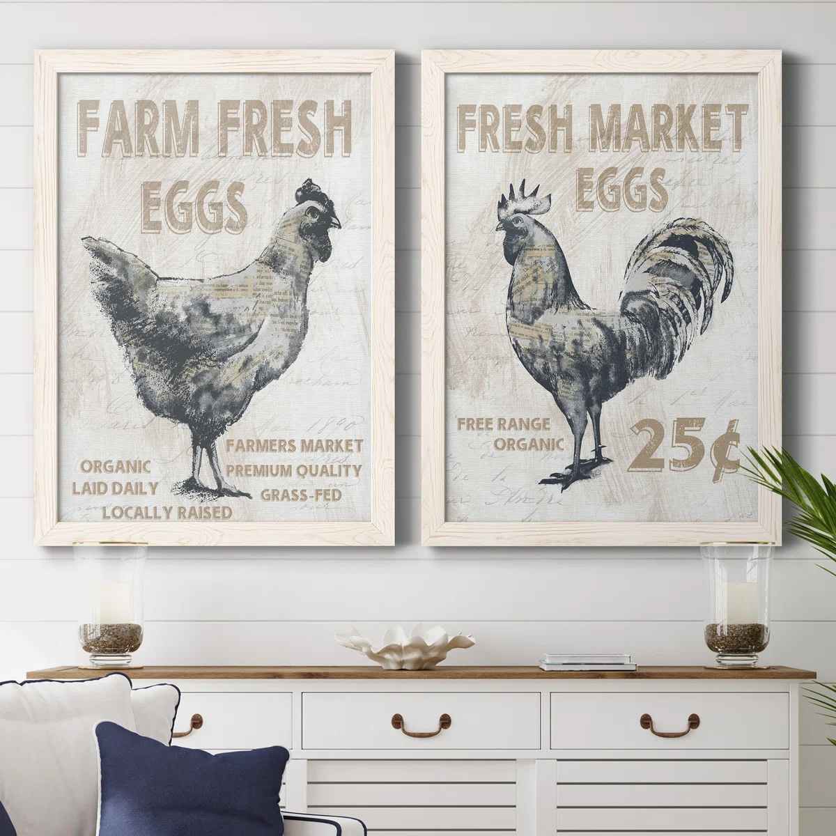 Farm Fresh Chicken Framed 2 Pieces Print-Set of 2-37.5"x55" thumbnail 5