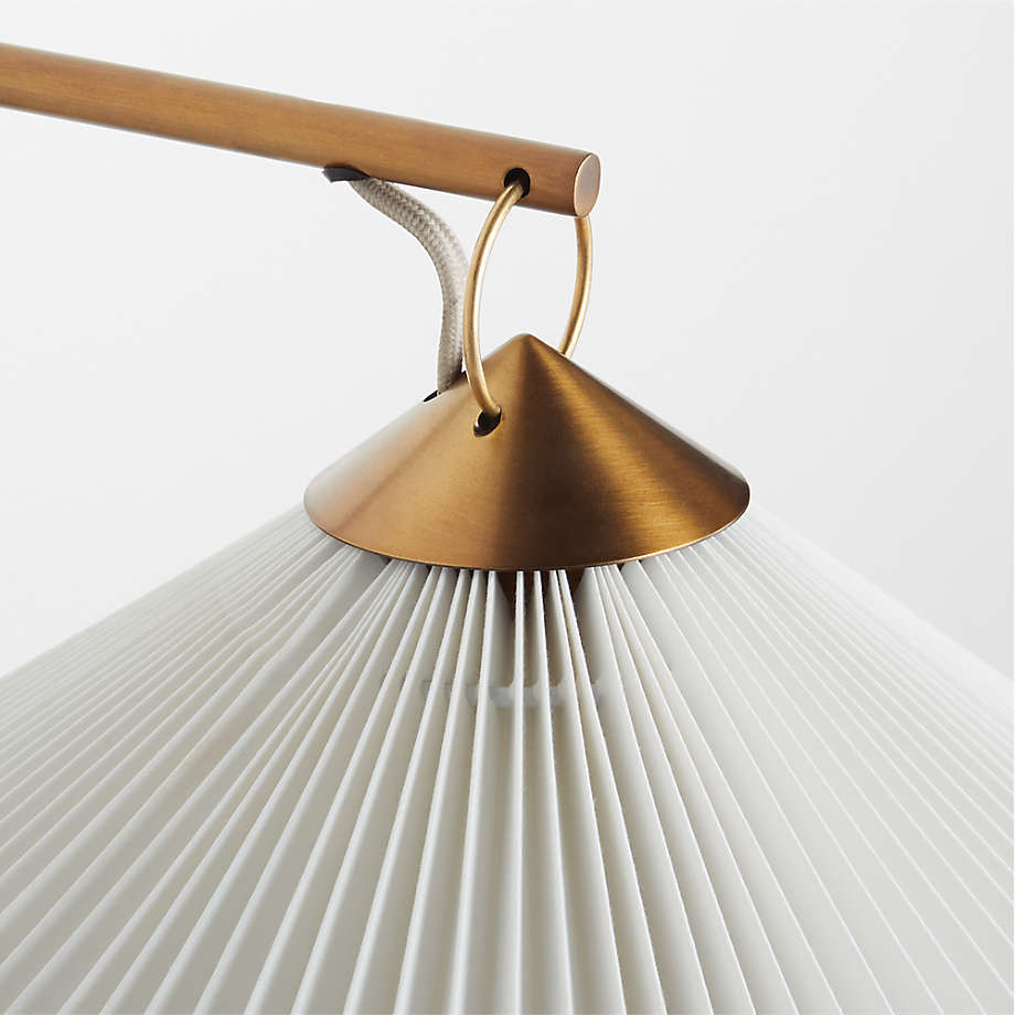 Flores Plug In Wall Sconce Light with Pleated Shade thumbnail 3