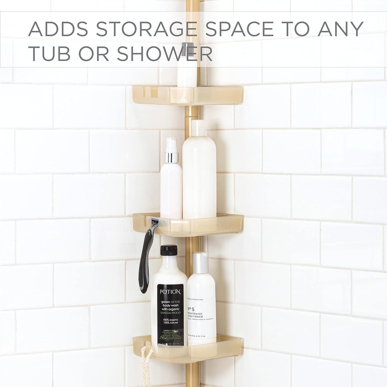 Bath Bliss 4 Tier Tensions Corner Shower Caddy thumbnail 4