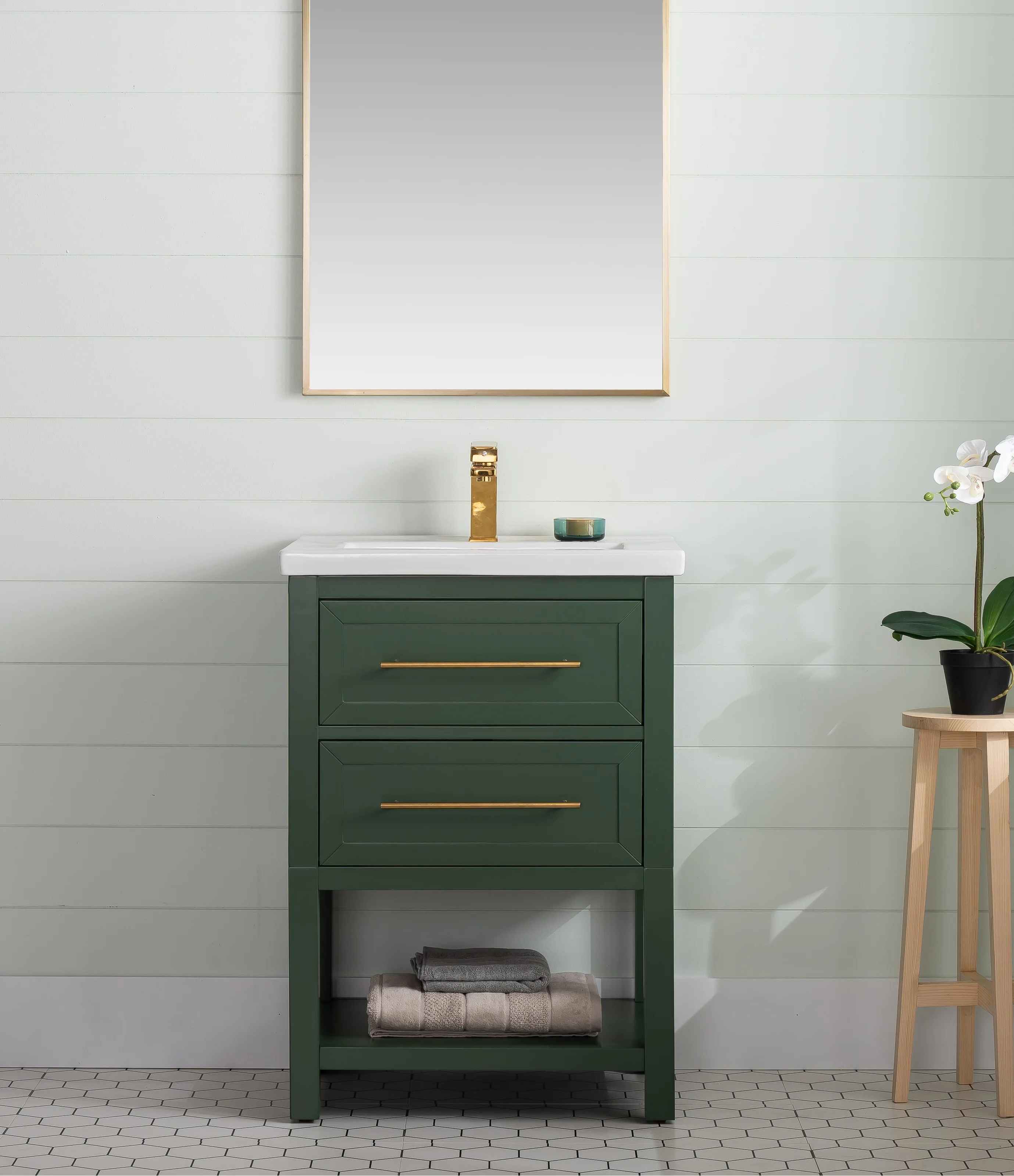Bickley Single Bathroom Vanity with Ceramic Top thumbnail 2