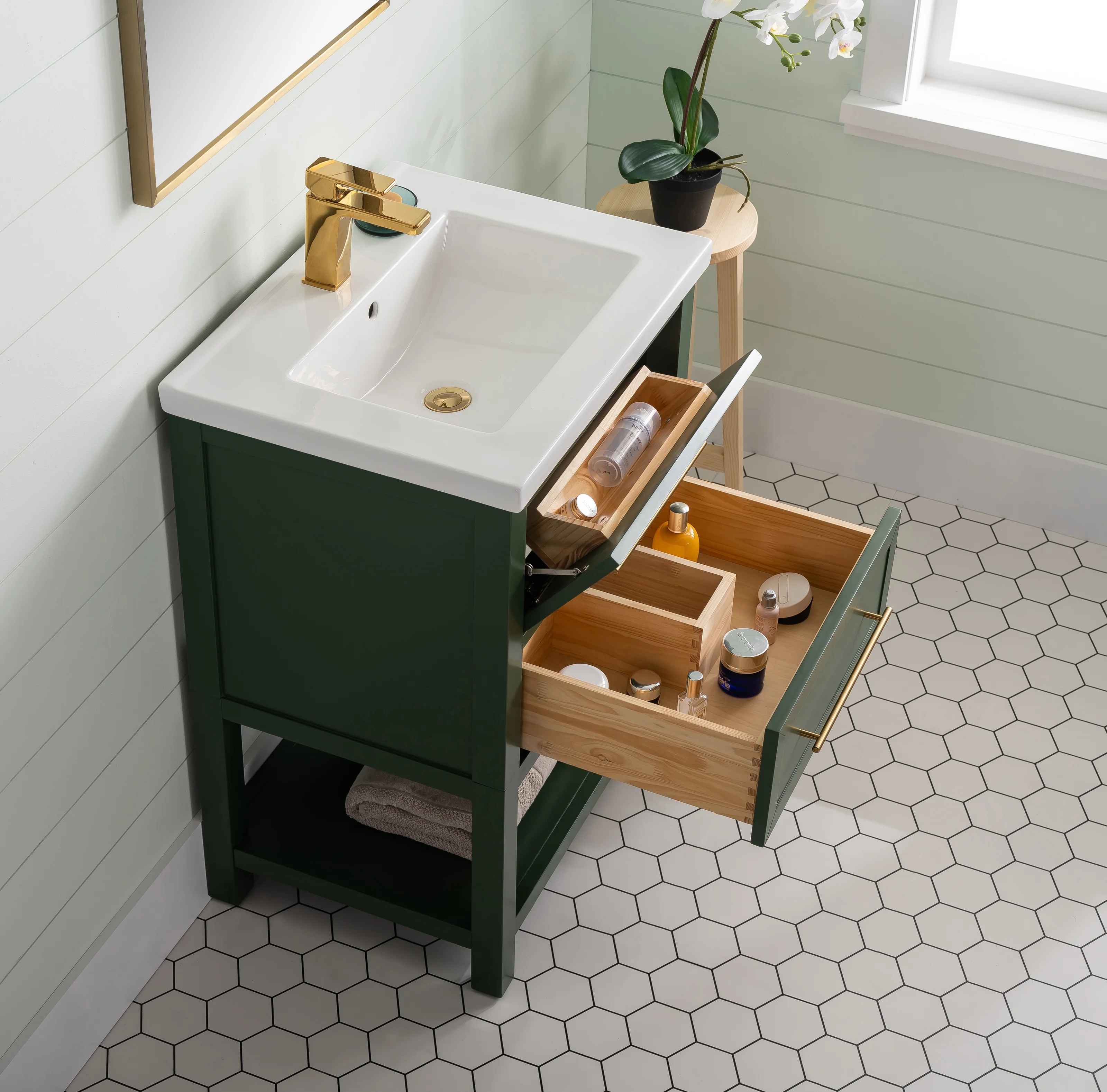 Bickley Single Bathroom Vanity with Ceramic Top thumbnail 3