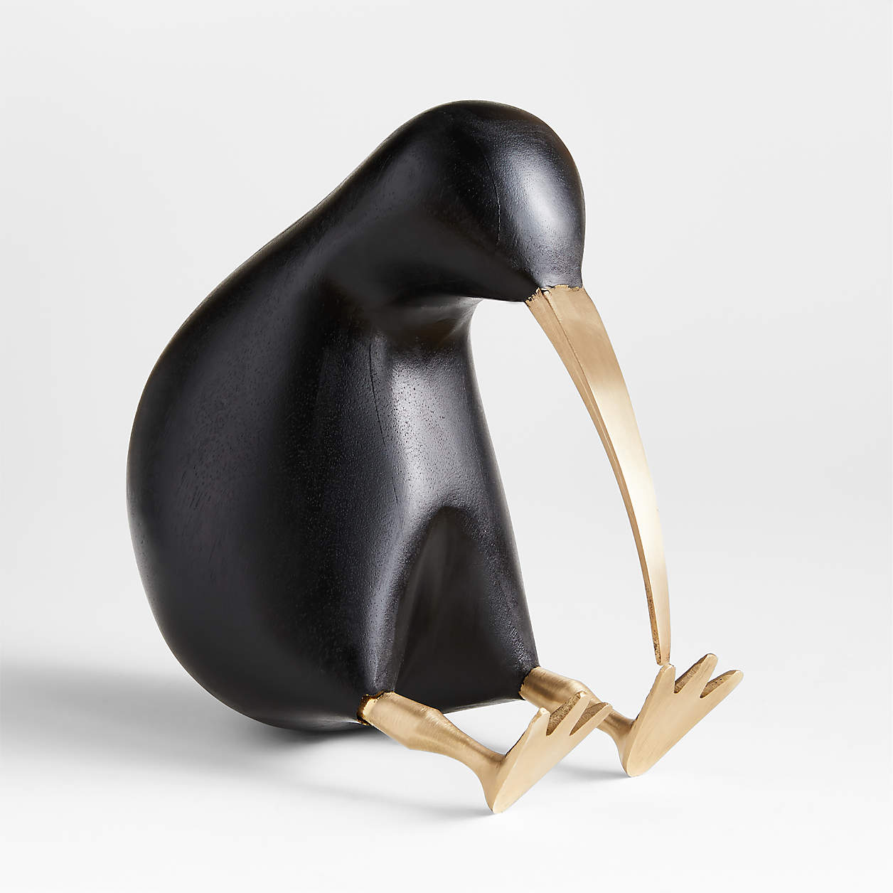 Extra Large Black Wood Kiwi Bird thumbnail 3