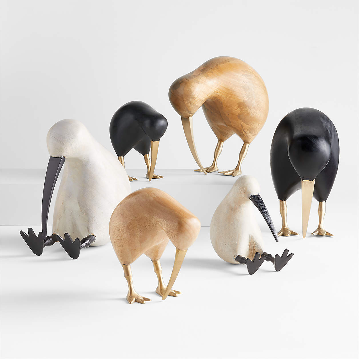 Extra Large Black Wood Kiwi Bird thumbnail 4