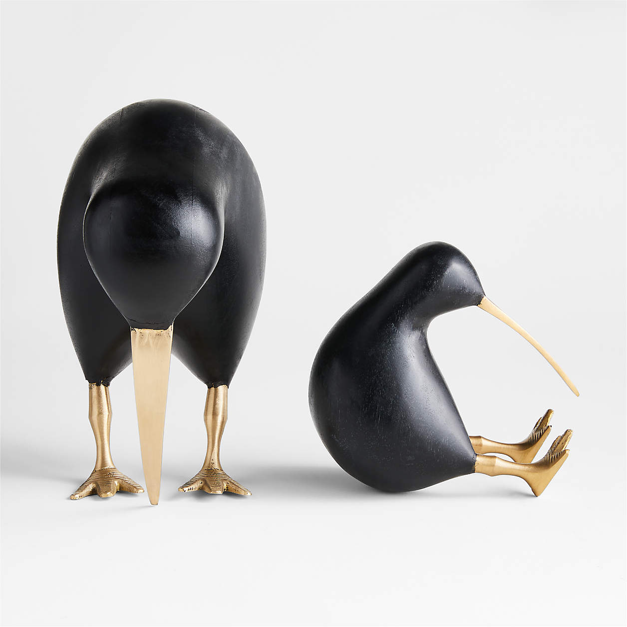 Extra Large Black Wood Kiwi Bird thumbnail 5