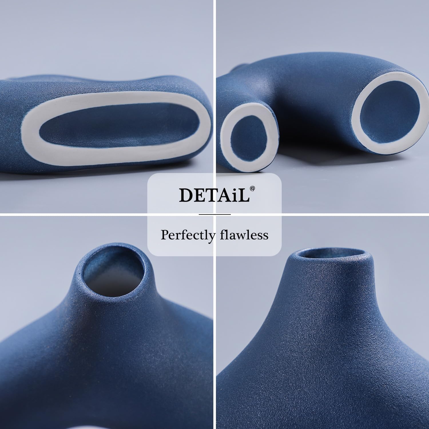 Cemabt Blue Ceramic Vase Small thumbnail 4