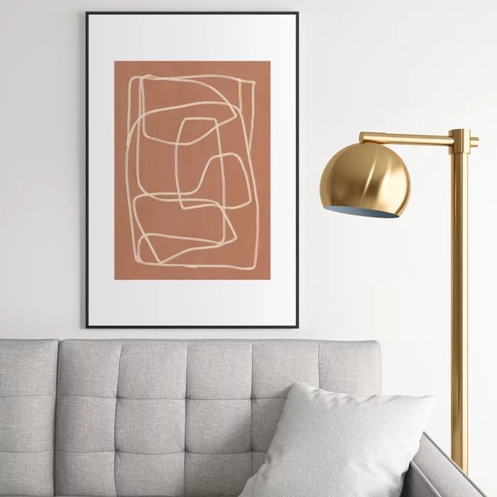 Abstract line art 22 Framed Art Print 24x36 thumbnail 2