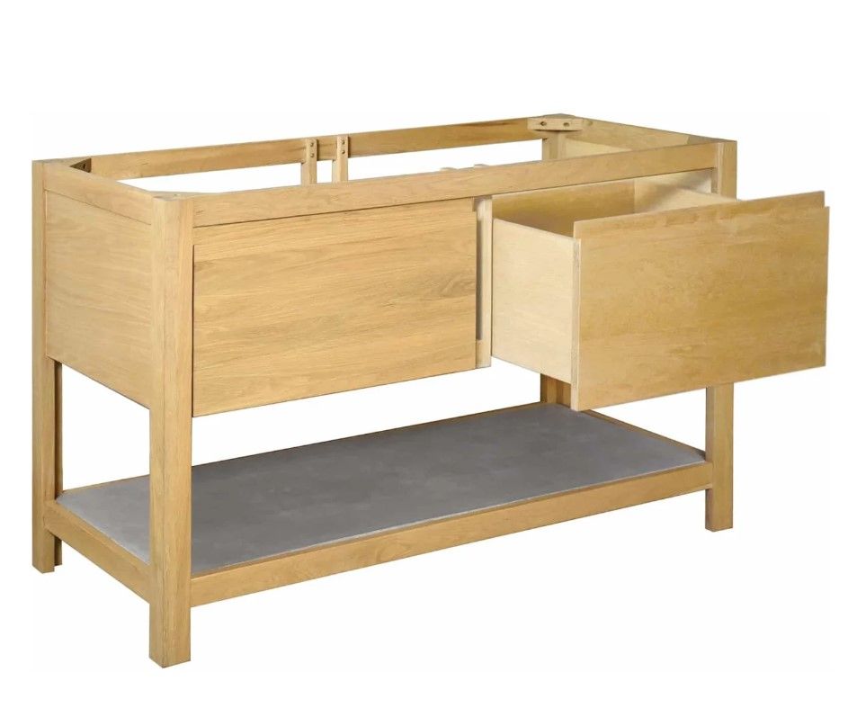 Single Free Standing Wood Vanity Cabinet thumbnail 4