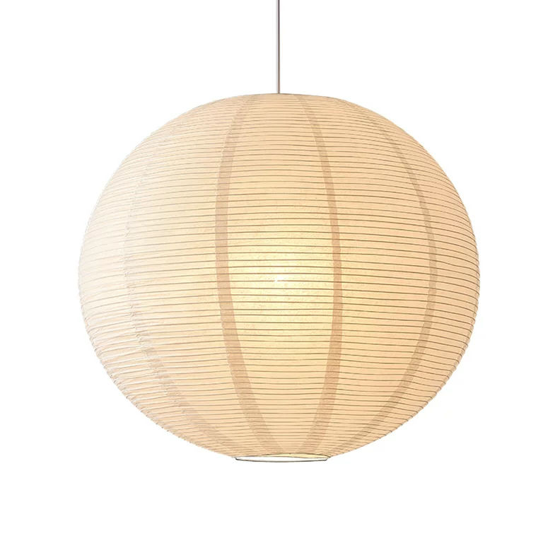 Japanese Simple Wabi-Sabi Ball Chandelier Inspired Paper Hanging Lamp thumbnail 2