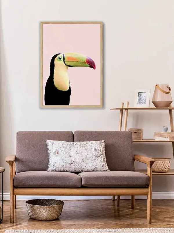 Pastel Toucan Framed Print-8"x10" thumbnail 2