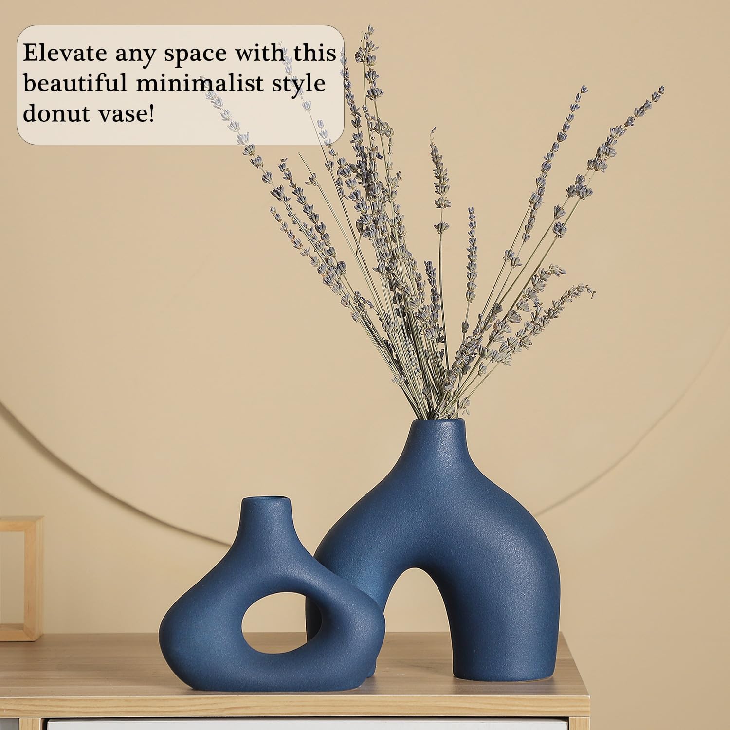 Cemabt Blue Ceramic Vase Large thumbnail 2