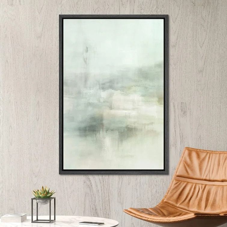 Pastel Green Paint Stroke Landscape Abstract 24x36 thumbnail 2
