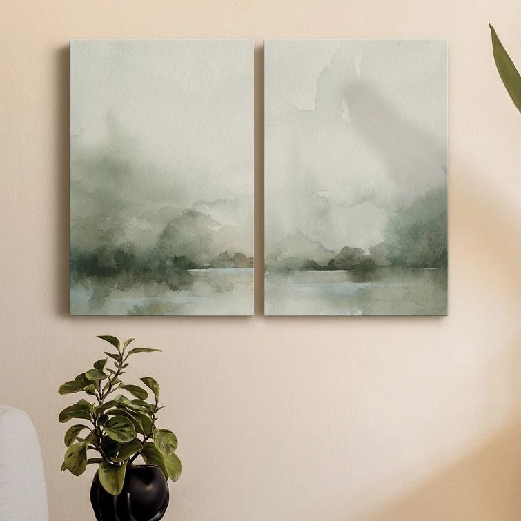Heavy Fog I On Canvas 2 Pieces Painting thumbnail 2