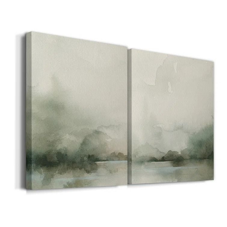 Heavy Fog I On Canvas 2 Pieces Painting thumbnail 3
