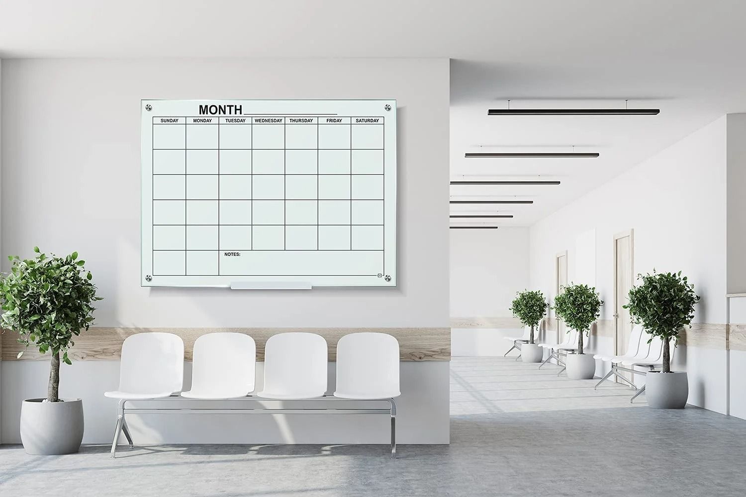 Wall Mounted Monthly Glass Calendar 34x46 thumbnail 3