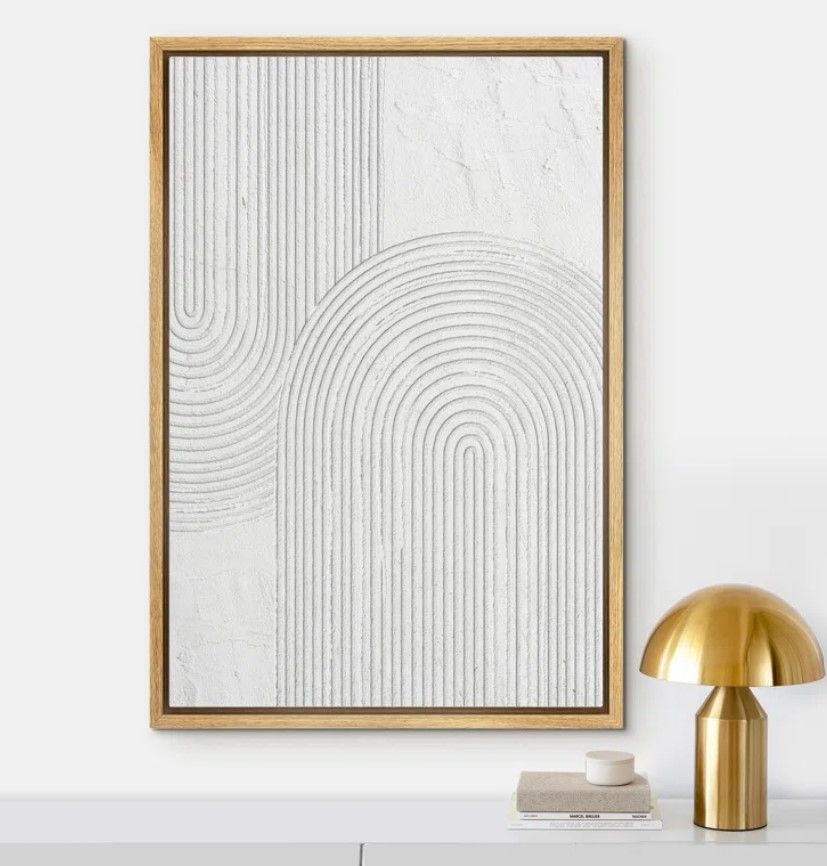 Framed Canvas Texture Effect Print Abstract Modern Art thumbnail 2